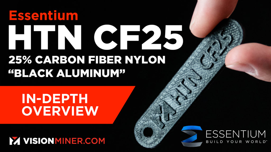 HTN CF25 Black Aluminum, Carbon Fiber Reinforced High Temp Nylon