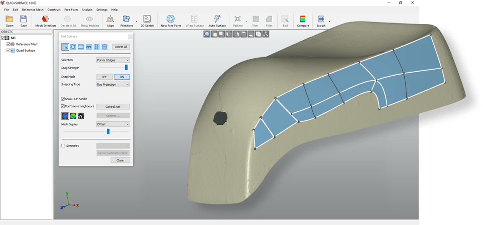 Verisurf Quick Surface Shining3D Software
