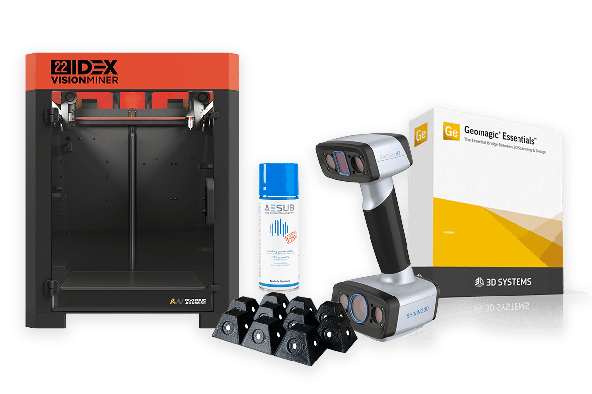 22 IDEX R&D 3D Scanner Bundle– Vision Miner