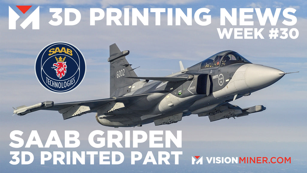 SAAB Flies Nylon SLS 3D Printed Part on a Gripen Fighter Jet! 3D Printing News 2021