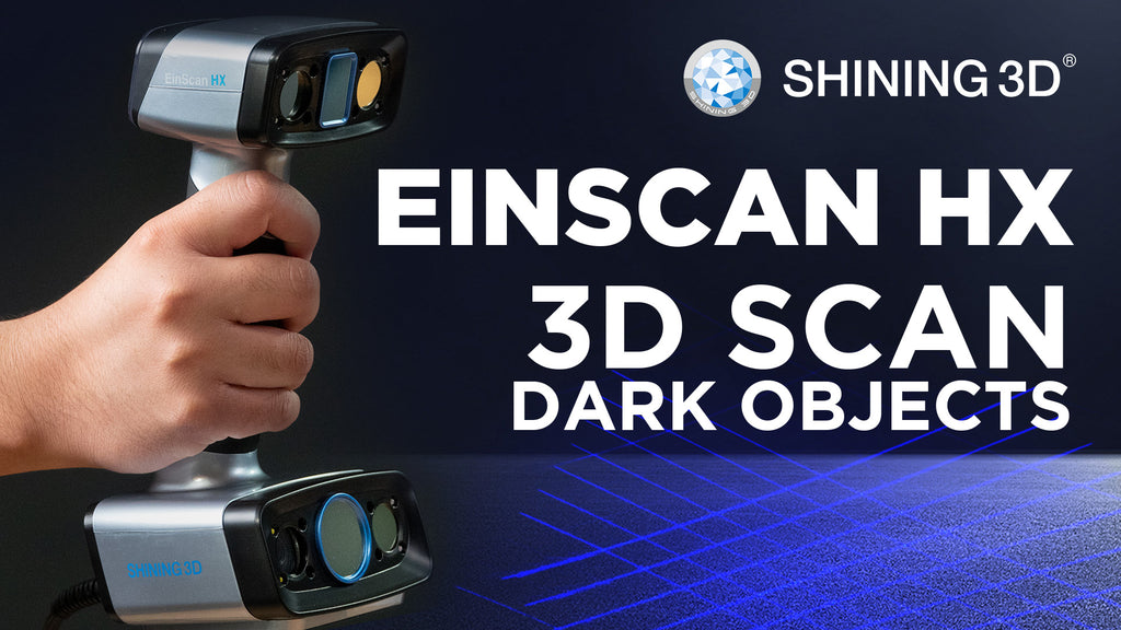 Scanning Dark Jig / Fixture with the Shining3D Einscan Pro HD, on an Automated Turntable