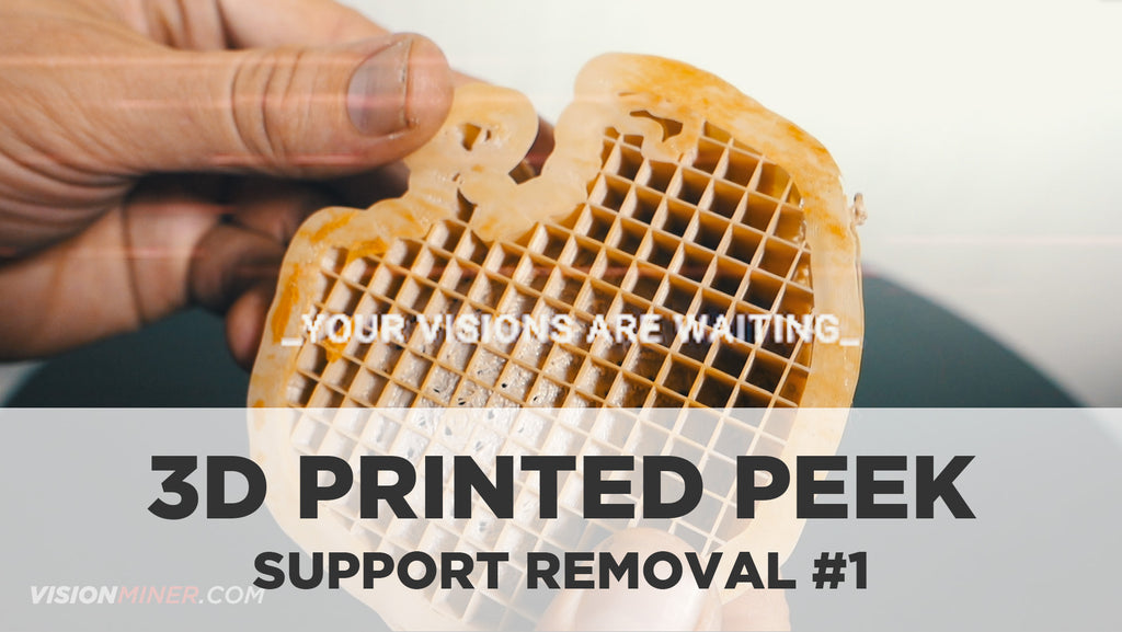 PEEK Support Material Removal - 3D Printed Surgical Guide - Funmat HT 3D Printer (TEST 1/2)