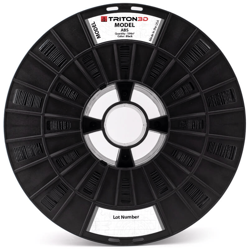 Triton ABS - Stratasys Compatible Black / 750in³ / Classic Fortus 360/400/900MC 3DXTECH FGREEL2