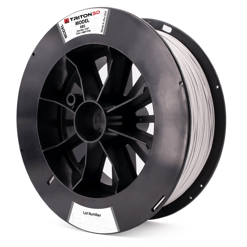 Triton ABS - Stratasys Compatible Light/Glacier Grey / 92in³ / Classic Fortus 360/400/900MC 3DXTECH FGREEL2