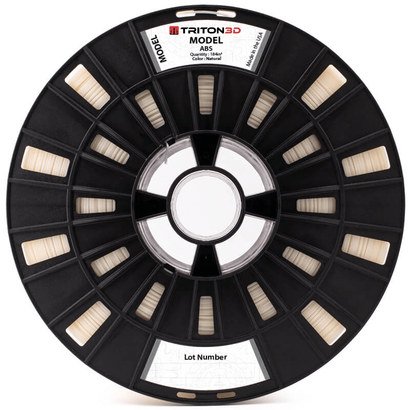 Triton ABS - Stratasys Compatible Natural / 184in³ / Classic Fortus 360/400/900MC 3DXTECH FGREEL2