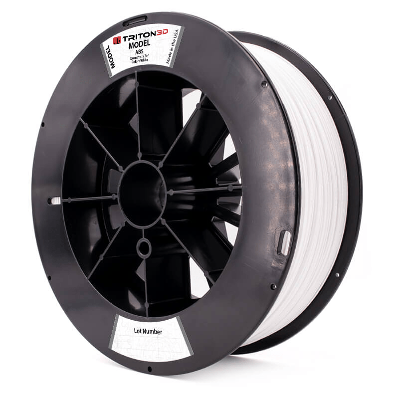Triton ABS - Stratasys Compatible White / 750in³ / Classic Fortus 360/400/900MC 3DXTECH FGREEL2