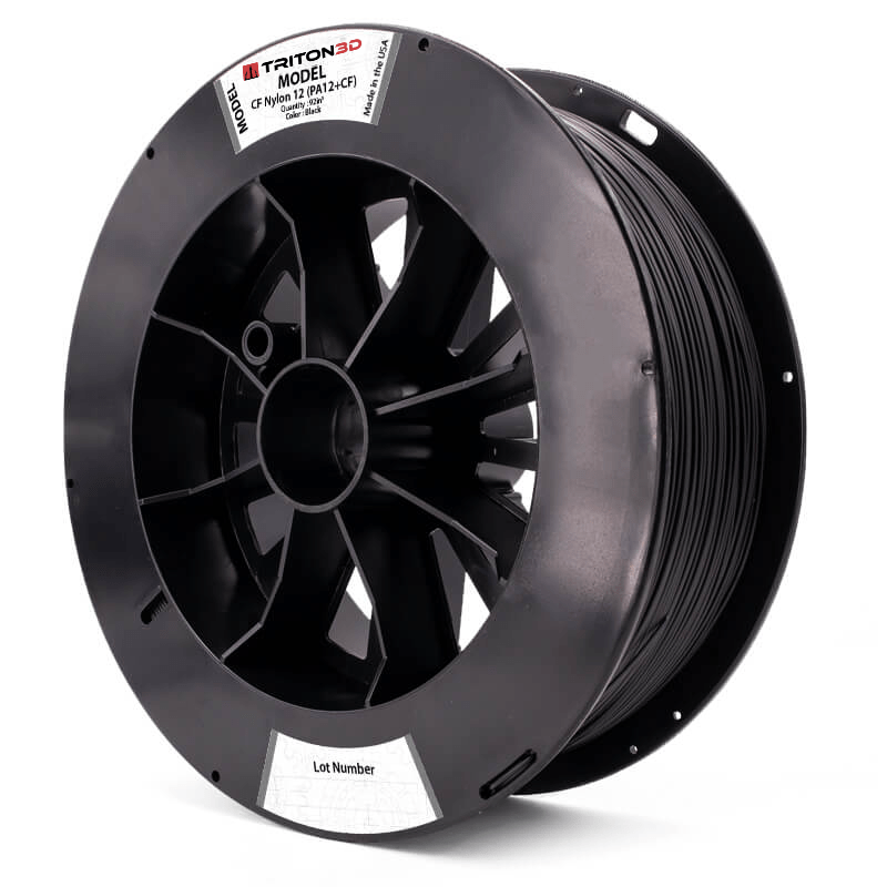 Triton Nylon 12+CF - Stratasys Compatible (355-02411) Black / 92in³ 3DXTECH FGREEL2