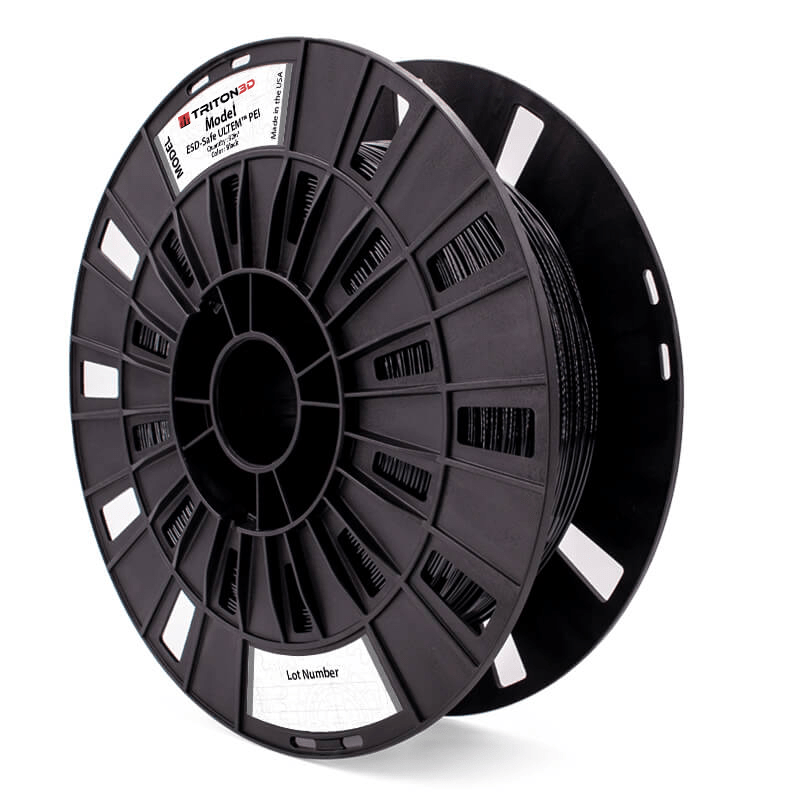 Triton ESD-PEI Ultem 1010 - Stratasys Compatible Black / 92in³ 3DX Pre-Prod FGREEL2