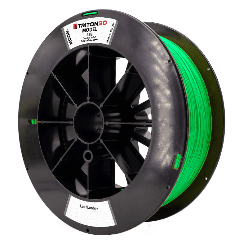 Triton ABS - Stratasys Compatible Green / 92in³ / Classic Fortus 360/400/900MC 3DXTECH FGREEL2