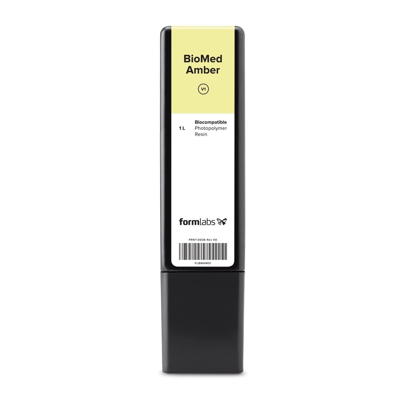 BioMed Amber Resin (Form 4) 1 L Formlabs Resin - F4 - Medical